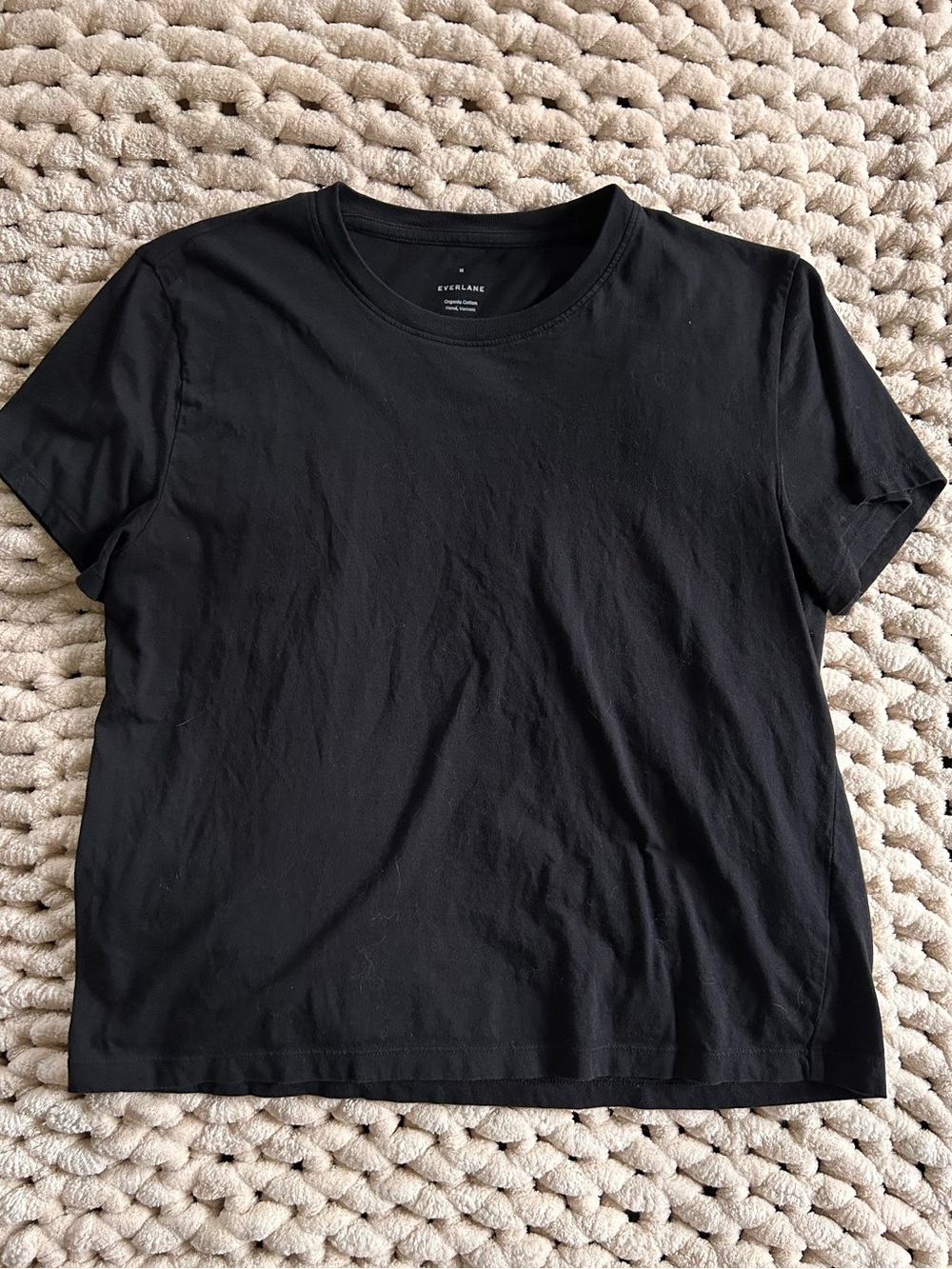 Everlane 100% Organic Cotton Black Crewneck T-Shirt